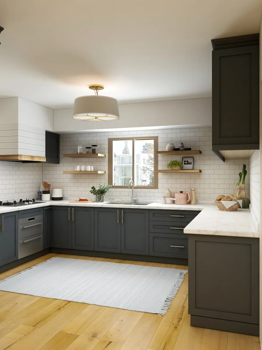 Luxury modular kitchen with premium cabinets